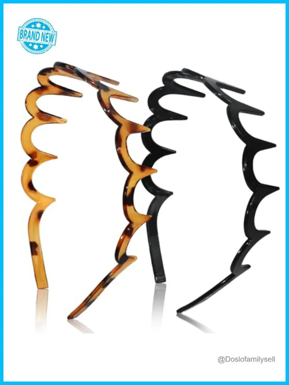 U-Shaped Zigzag Headband, Non-Slip Teeth Hair Accessory, Reversible Lifting